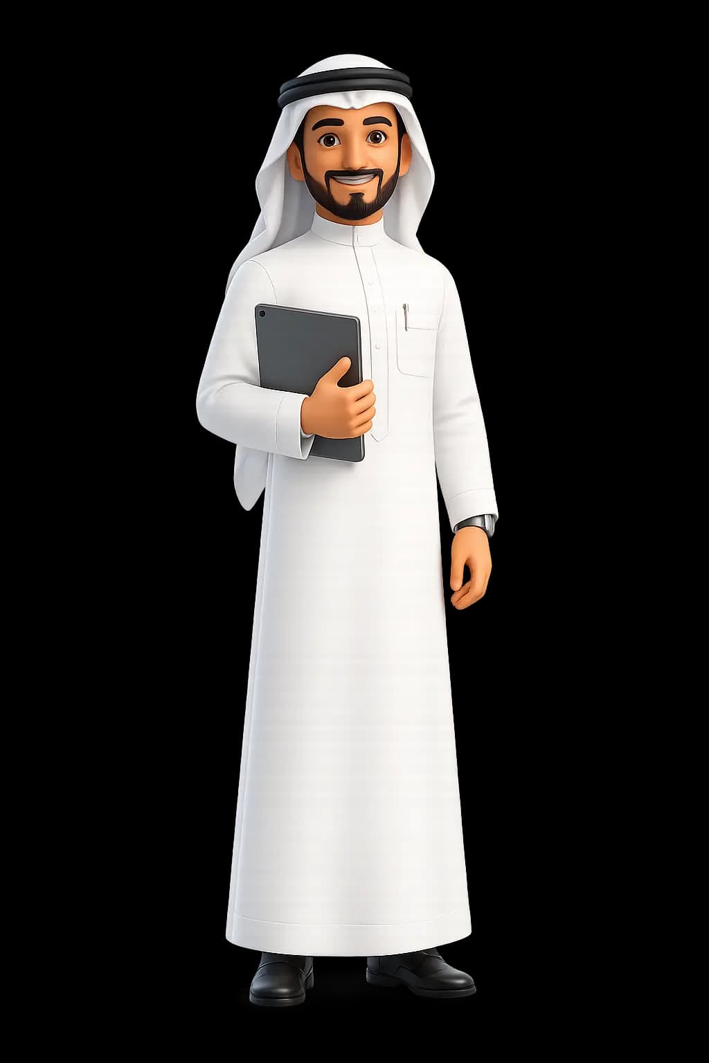 شخصية ثلاثية الأبعاد لقائد مدرسة سعودي